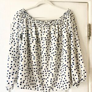 Lilly Pulitzer Polka Dot Off-Shoulder Top